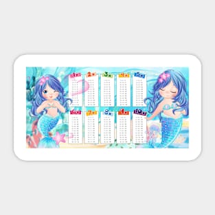 Multiplication table mug -Multiplication Table Charts mug - Multiplication Table Charts Coffee Mug Sticker